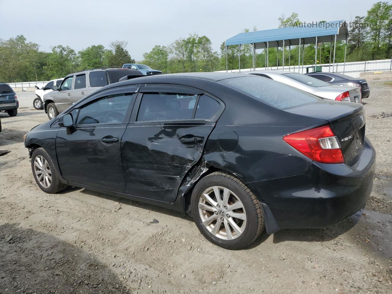 2012 Honda Civic Exl Black vin: 2HGFB2F97CH308001