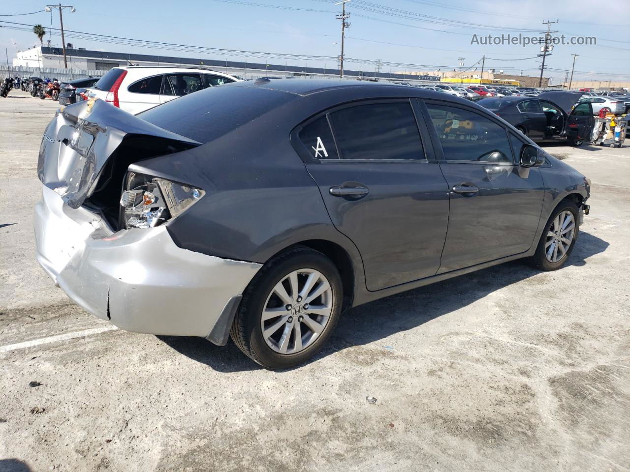 2012 Honda Civic Exl Серый vin: 2HGFB2F97CH540663