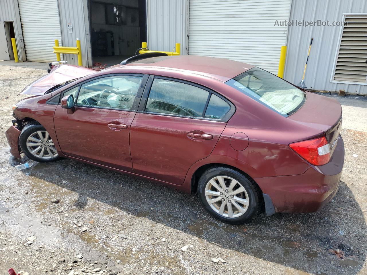 2012 Honda Civic Exl Maroon vin: 2HGFB2F98CH533849