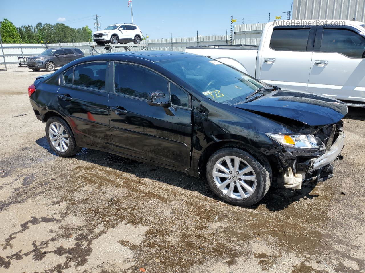 2012 Honda Civic Exl Black vin: 2HGFB2F98CH590830