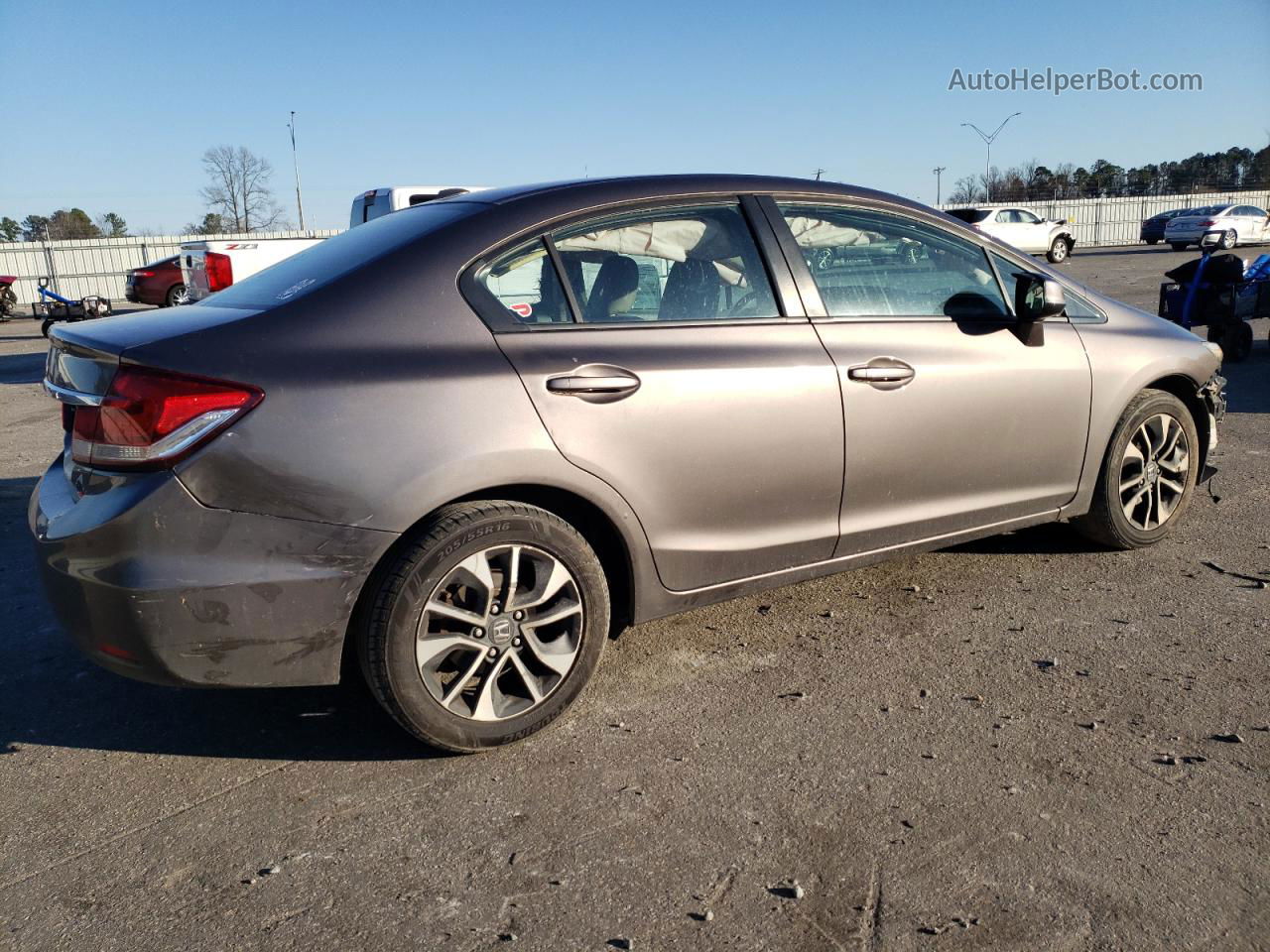 2013 Honda Civic Exl Gray vin: 2HGFB2F98DH501579