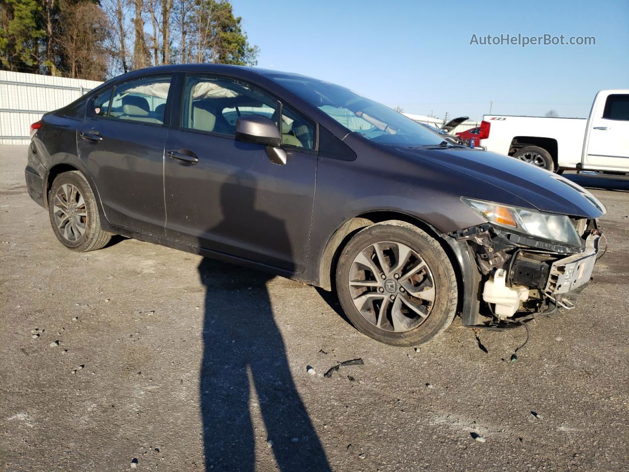 2013 Honda Civic Exl Gray vin: 2HGFB2F98DH501579