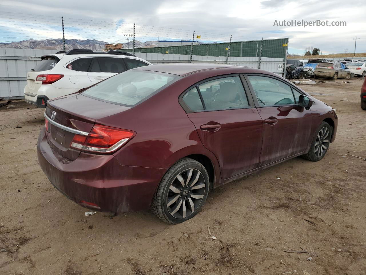 2015 Honda Civic Exl Maroon vin: 2HGFB2F98FH535945