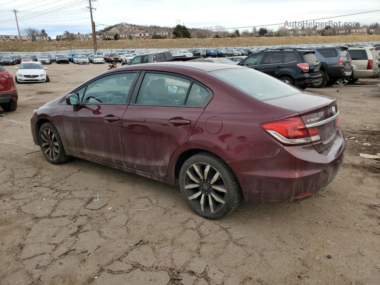 2015 Honda Civic Exl Maroon vin: 2HGFB2F98FH535945