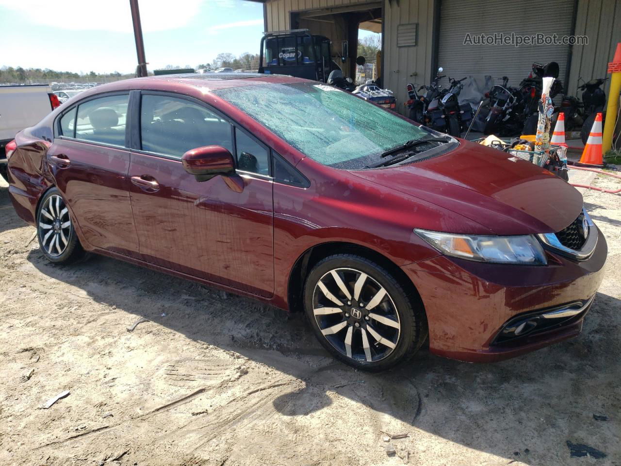 2015 Honda Civic Exl Красный vin: 2HGFB2F98FH541650