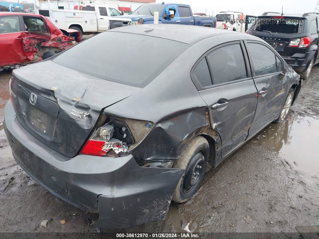 2012 Honda Civic Ex-l Gray vin: 2HGFB2F99CH551860