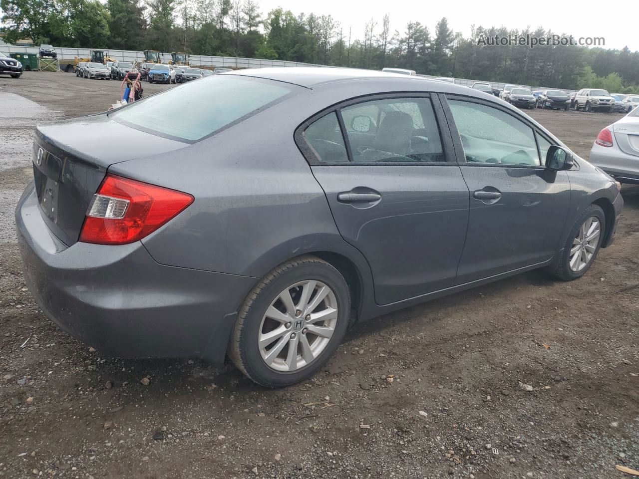 2012 Honda Civic Exl Gray vin: 2HGFB2F9XCH316612