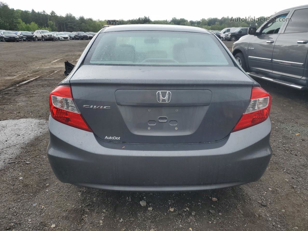 2012 Honda Civic Exl Gray vin: 2HGFB2F9XCH316612