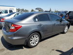 2012 Honda Civic Exl Gray vin: 2HGFB2F9XCH504577