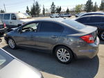 2012 Honda Civic Exl Gray vin: 2HGFB2F9XCH504577