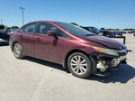 2012 Honda Civic Exl Burgundy vin: 2HGFB2F9XCH542780