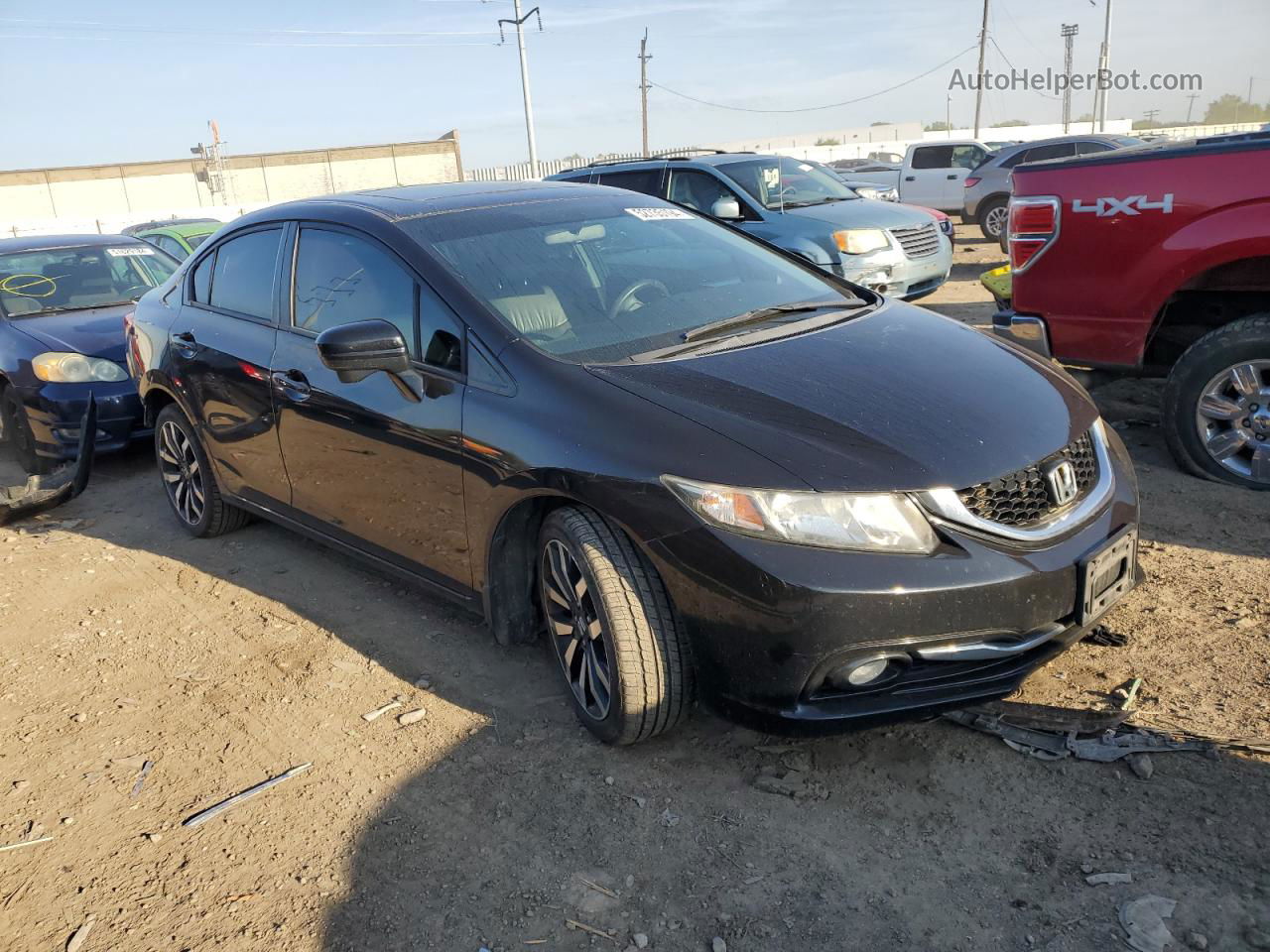 2014 Honda Civic Exl Black vin: 2HGFB2F9XEH516814