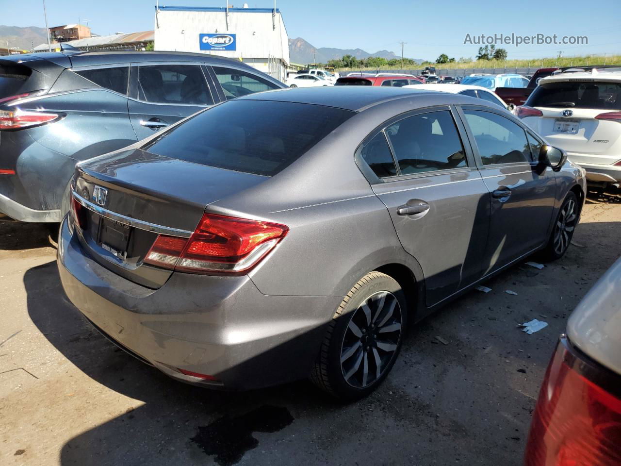 2015 Honda Civic Exl Gray vin: 2HGFB2F9XFH538779