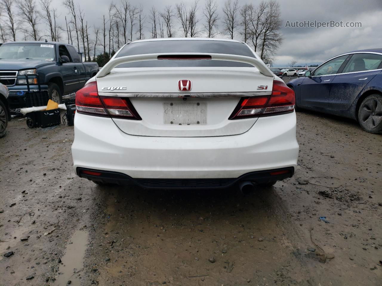 2013 Honda Civic Si White vin: 2HGFB6E50DH701488