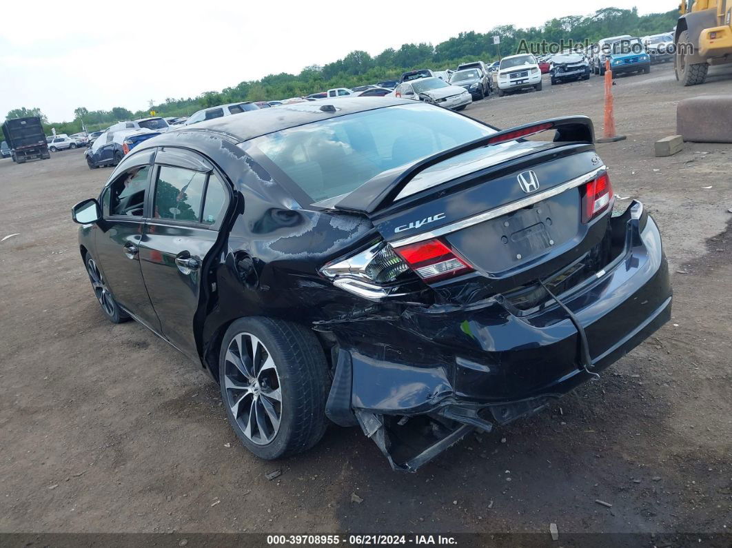 2013 Honda Civic Si Black vin: 2HGFB6E50DH702267