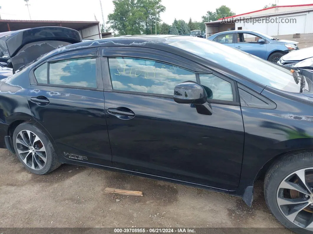 2013 Honda Civic Si Black vin: 2HGFB6E50DH702267