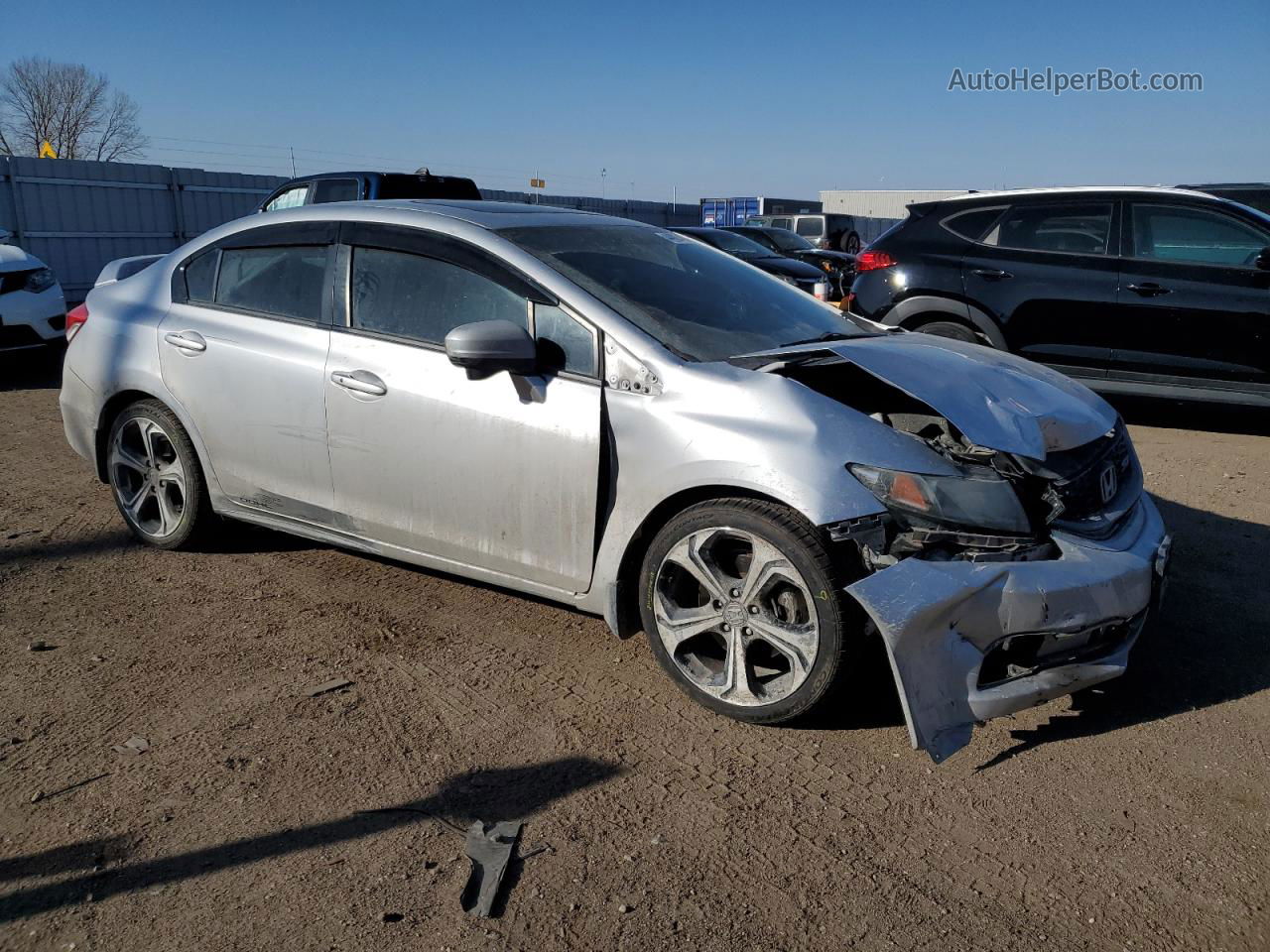 2014 Honda Civic Si Silver vin: 2HGFB6E50EH704022