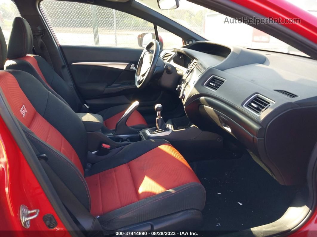 2015 Honda Civic Si Red vin: 2HGFB6E50FH700585