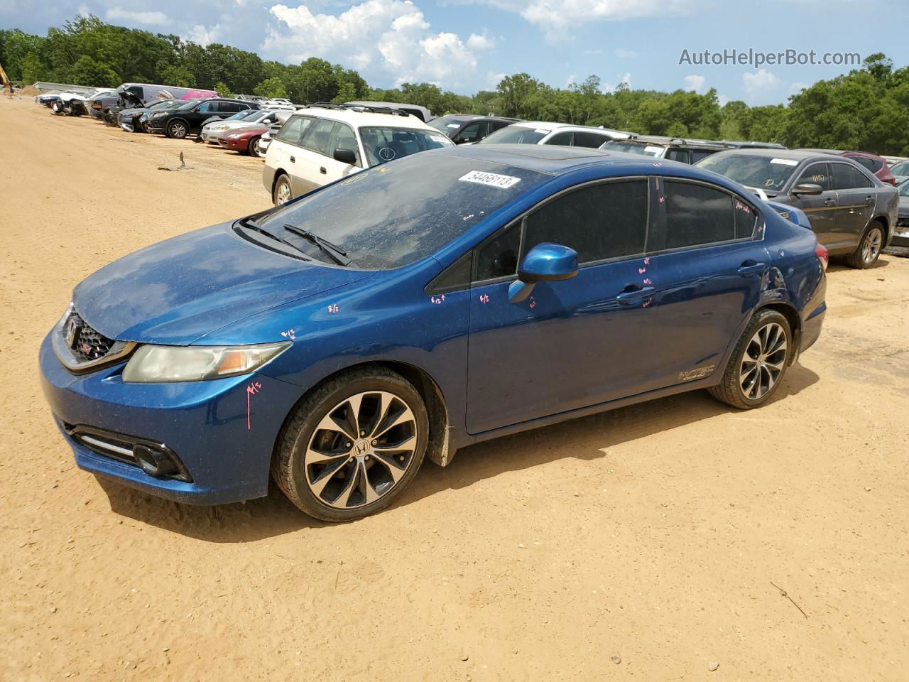 2013 Honda Civic Si Blue vin: 2HGFB6E52DH700567