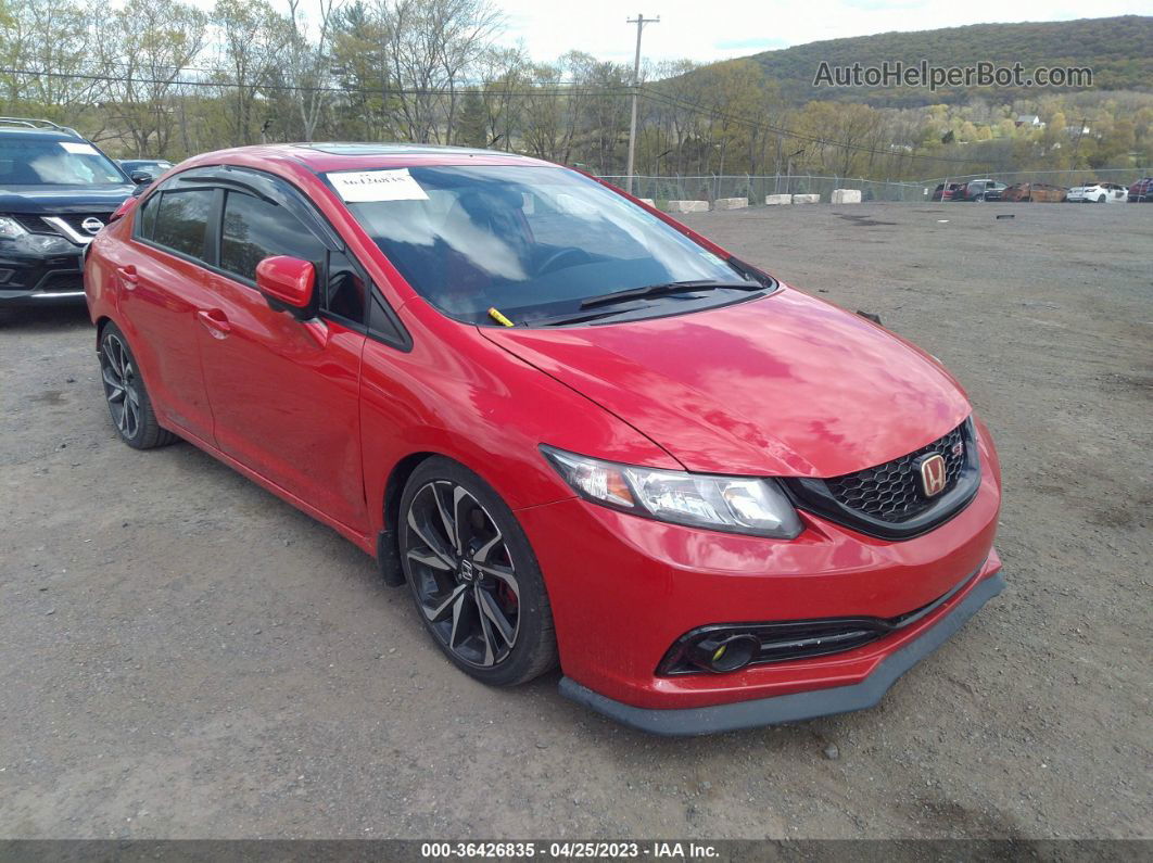 2014 Honda Civic Sedan Si Red vin: 2HGFB6E52EH700943