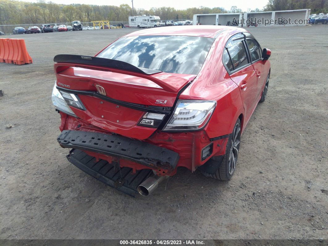 2014 Honda Civic Sedan Si Red vin: 2HGFB6E52EH700943