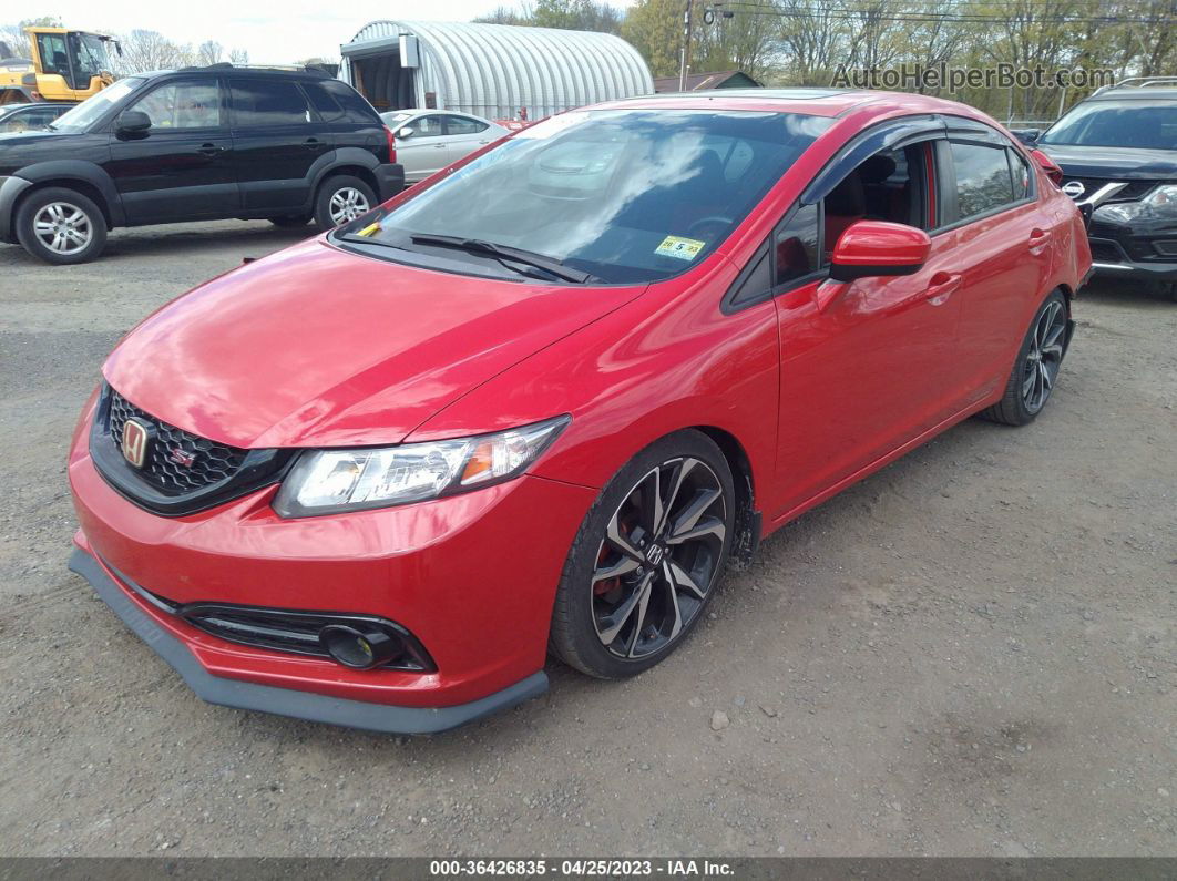 2014 Honda Civic Sedan Si Red vin: 2HGFB6E52EH700943