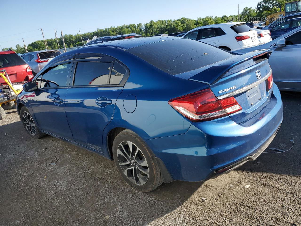 2014 Honda Civic Si Синий vin: 2HGFB6E52EH705382