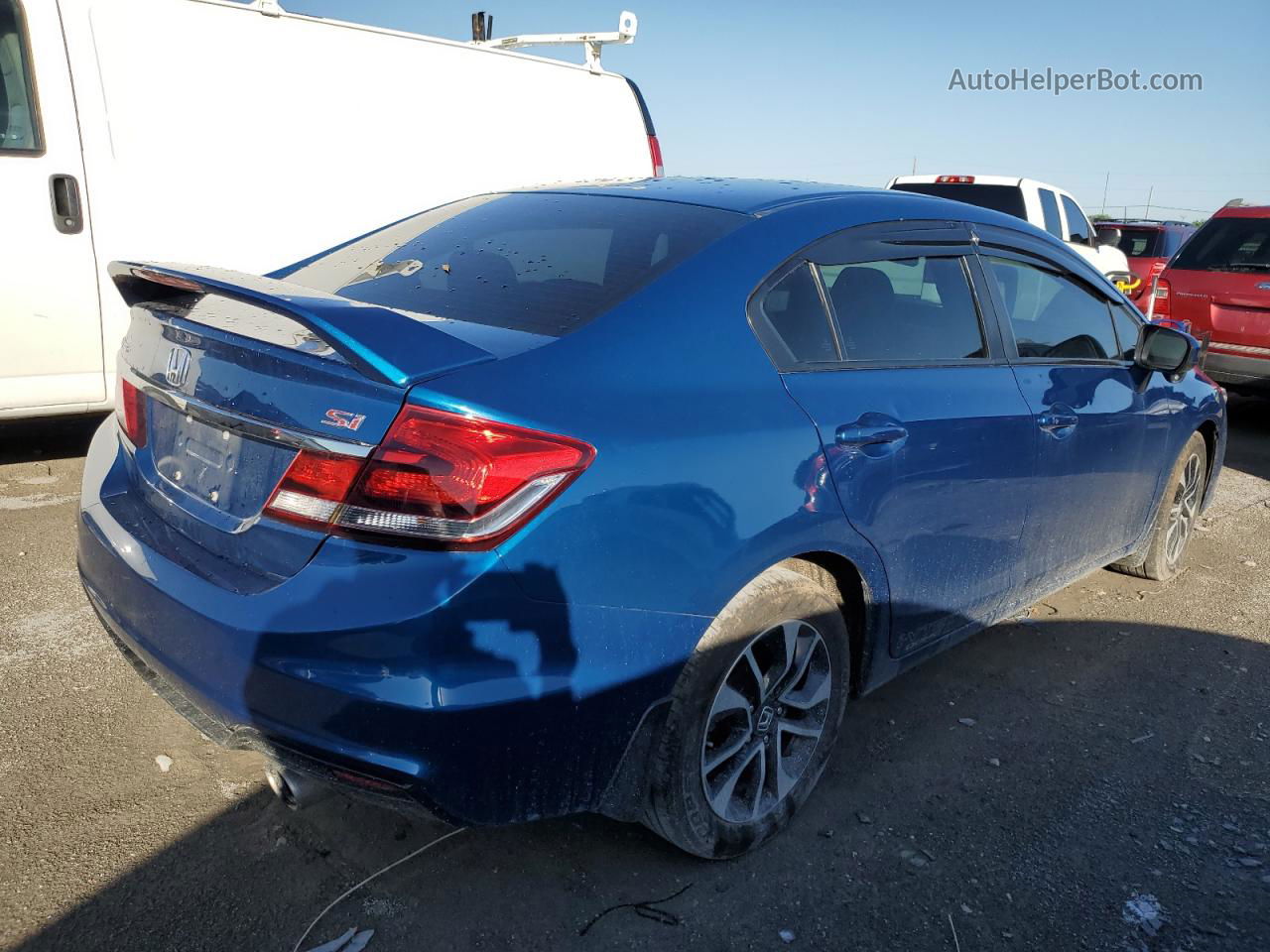 2014 Honda Civic Si Blue vin: 2HGFB6E52EH705382