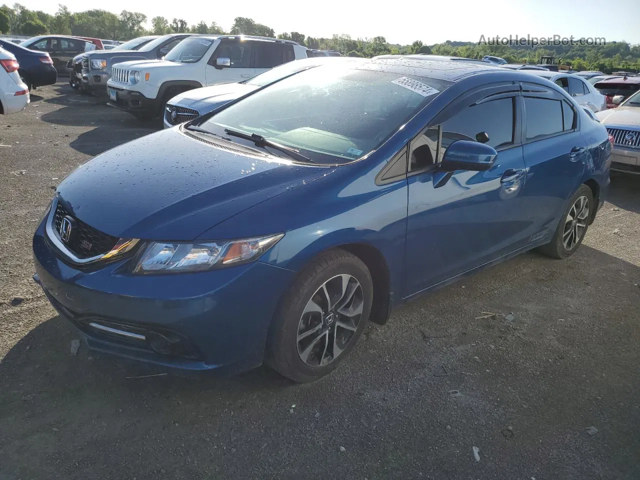 2014 Honda Civic Si Blue vin: 2HGFB6E52EH705382