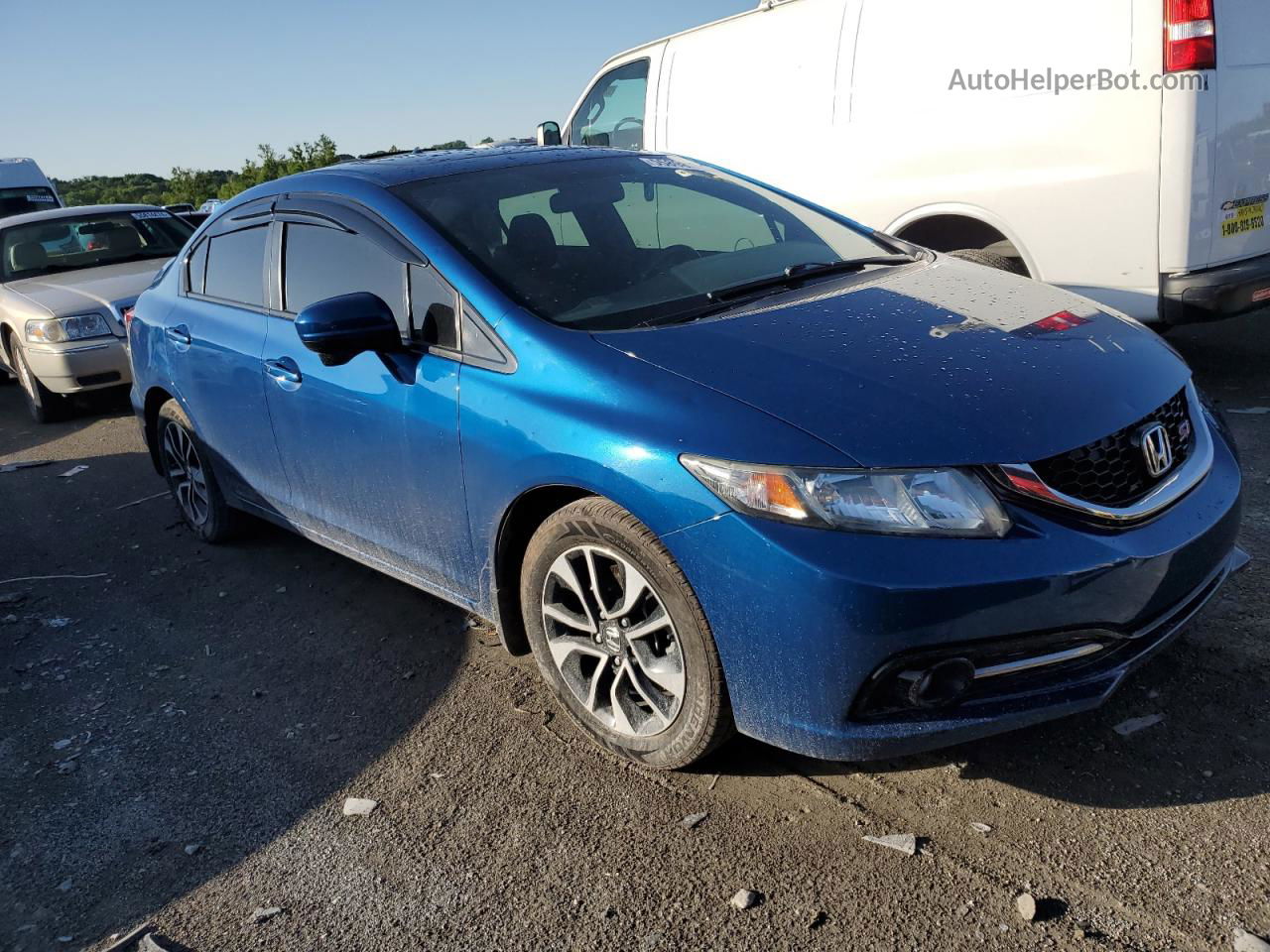 2014 Honda Civic Si Blue vin: 2HGFB6E52EH705382