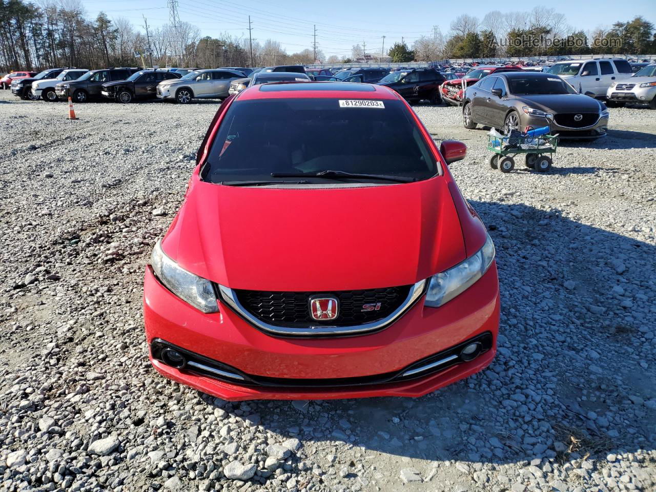 2015 Honda Civic Si Red vin: 2HGFB6E52FH700569