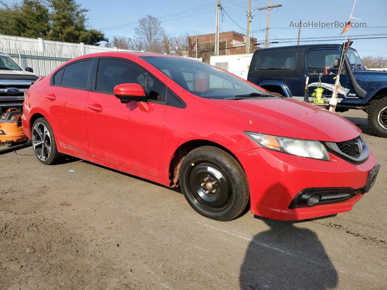 2015 Honda Civic Si Red vin: 2HGFB6E52FH701866