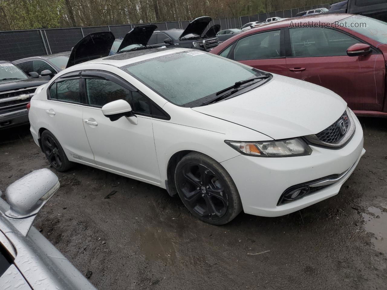 2015 Honda Civic Si White vin: 2HGFB6E53FH703903