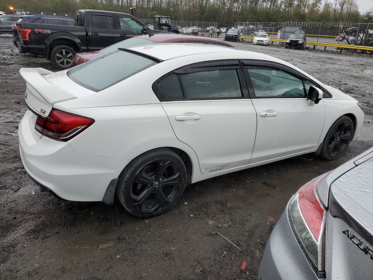 2015 Honda Civic Si White vin: 2HGFB6E53FH703903