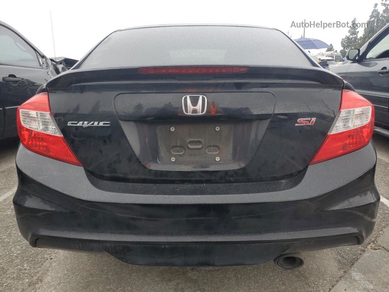 2012 Honda Civic Si Черный vin: 2HGFB6E54CH702285