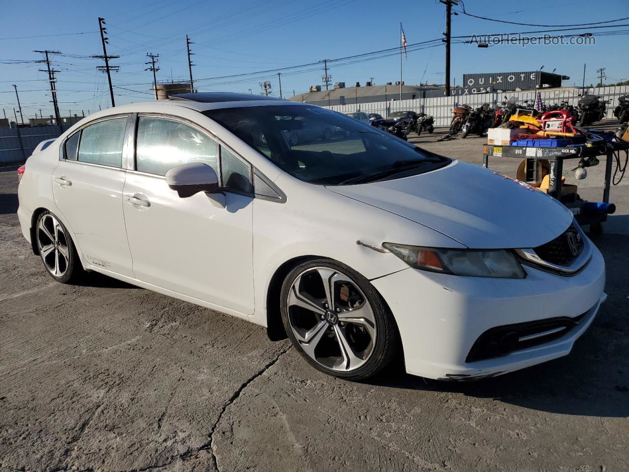 2015 Honda Civic Si Белый vin: 2HGFB6E54FH702114