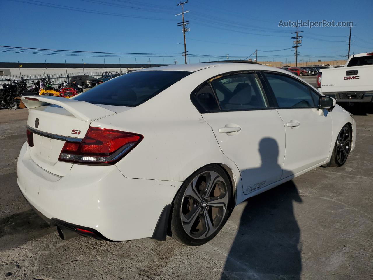 2015 Honda Civic Si White vin: 2HGFB6E54FH702114