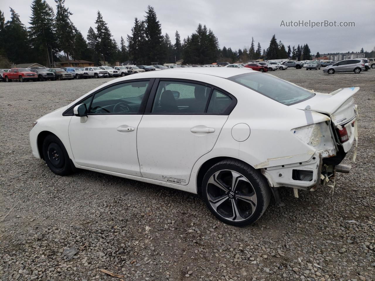 2015 Honda Civic Si White vin: 2HGFB6E54FH704638