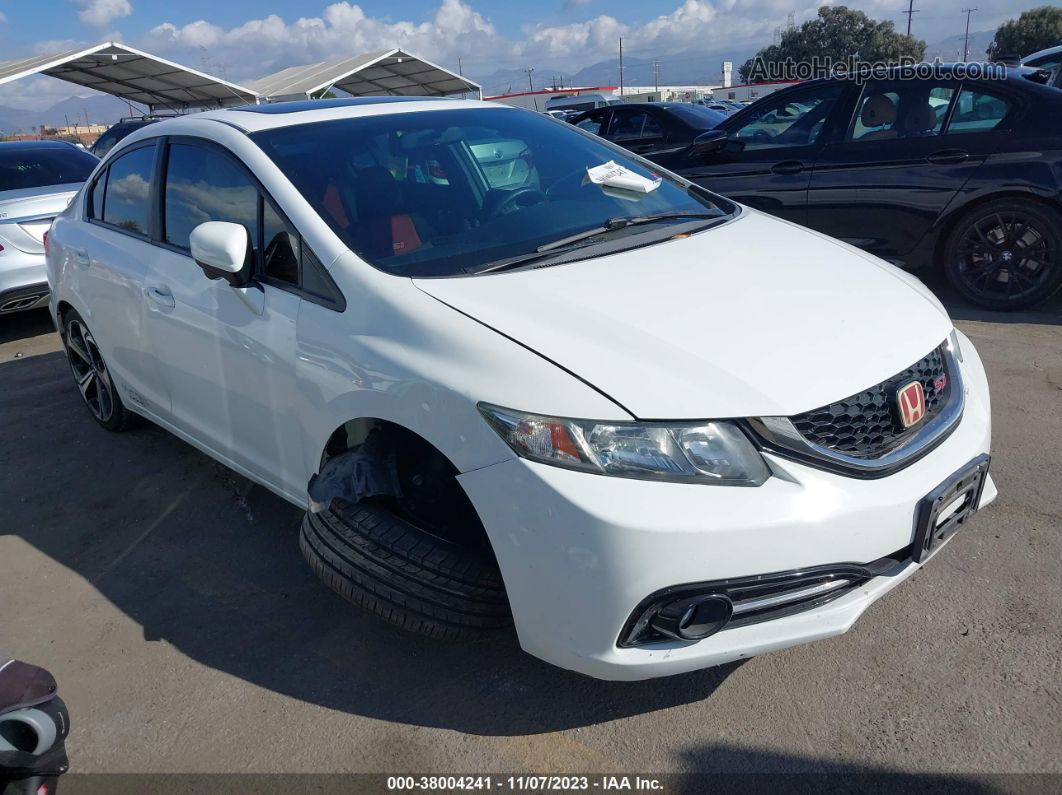 2015 Honda Civic Sedan Si White vin: 2HGFB6E56FH708075