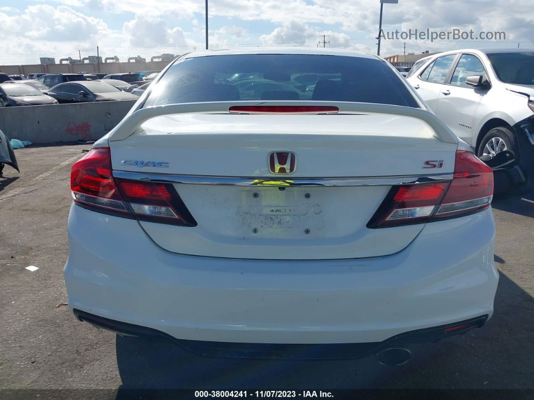 2015 Honda Civic Sedan Si White vin: 2HGFB6E56FH708075