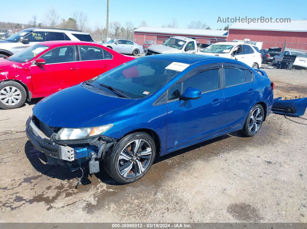 2013 Honda Civic Si Blue vin: 2HGFB6E57DH700385