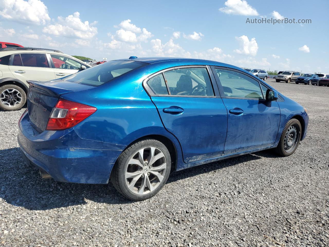 2012 Honda Civic Si Blue vin: 2HGFB6E58CH200511