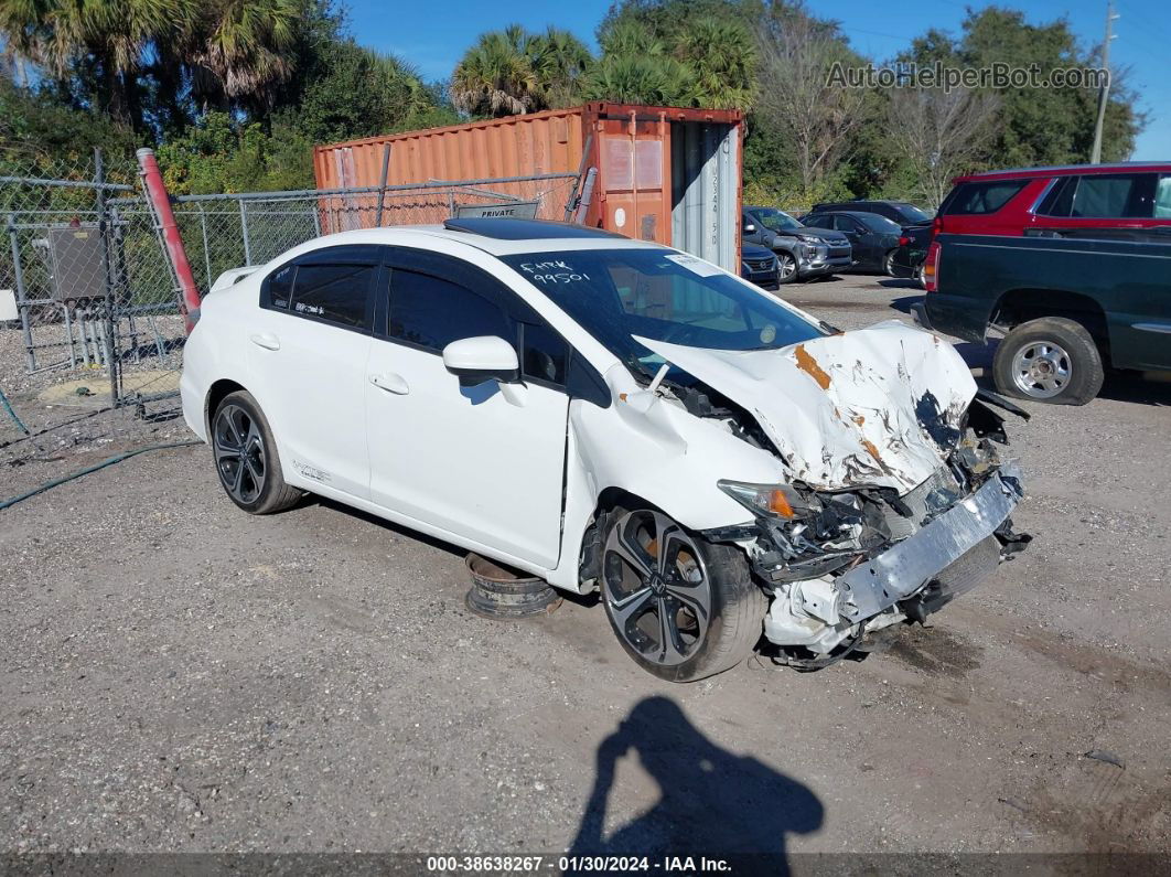 2015 Honda Civic Si White vin: 2HGFB6E58FH706179