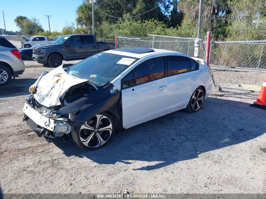 2015 Honda Civic Si White vin: 2HGFB6E58FH706179