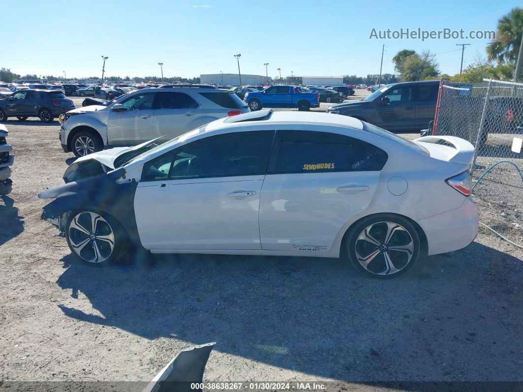 2015 Honda Civic Si White vin: 2HGFB6E58FH706179