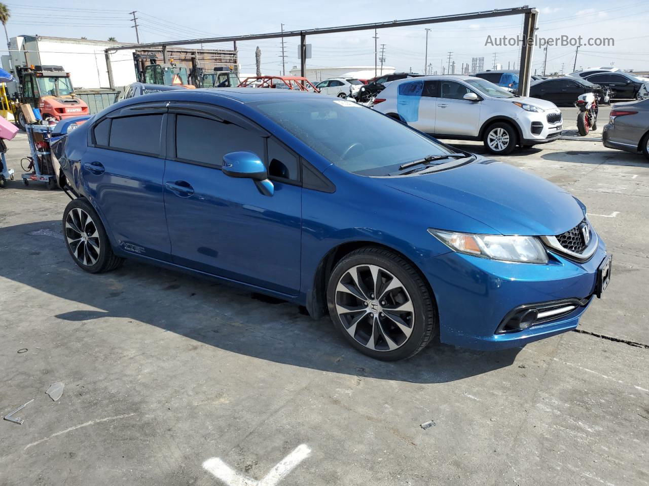 2013 Honda Civic Si Blue vin: 2HGFB6E59DH711498