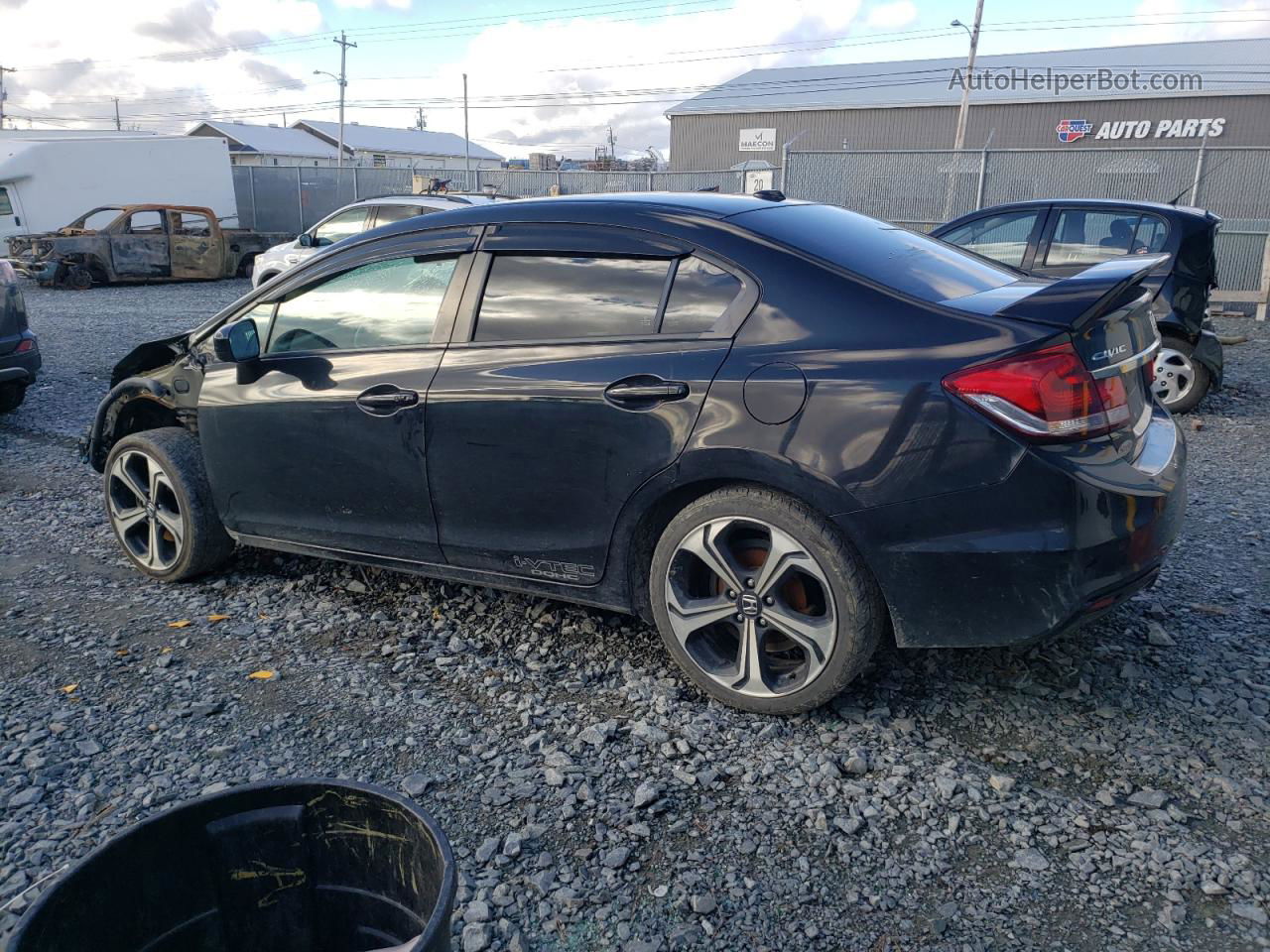 2014 Honda Civic Si Black vin: 2HGFB6E59EH200696