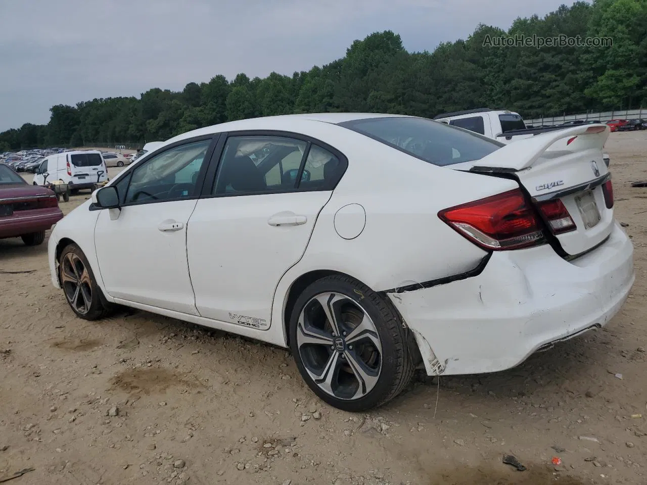 2015 Honda Civic Si White vin: 2HGFB6E59FH707342