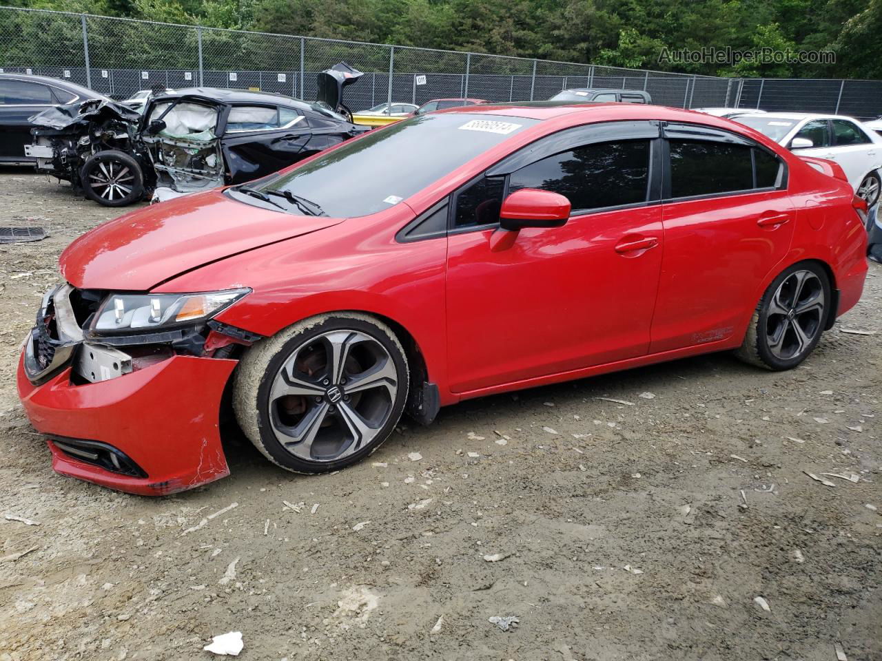 2014 Honda Civic Si Red vin: 2HGFB6E5XEH702522