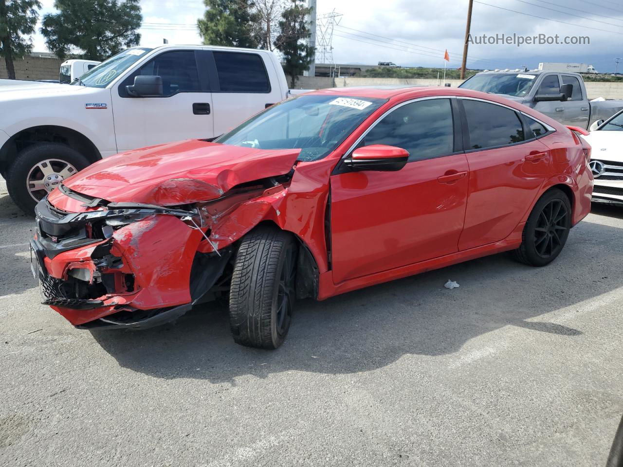 2017 Honda Civic Si Red vin: 2HGFC1E50HH705384